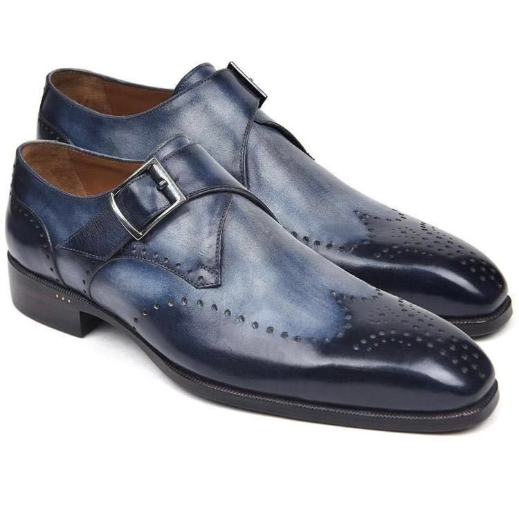 JEZRYLLE Business Leather Shoes Pointed Toe Gradient Color Men's Formal Shoes