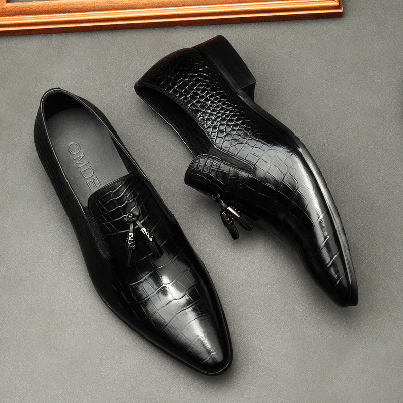 Limited Edition JEZRYLLE Formal Men Business Dress Pointed Toe Shoes Genuine Leather Mens
