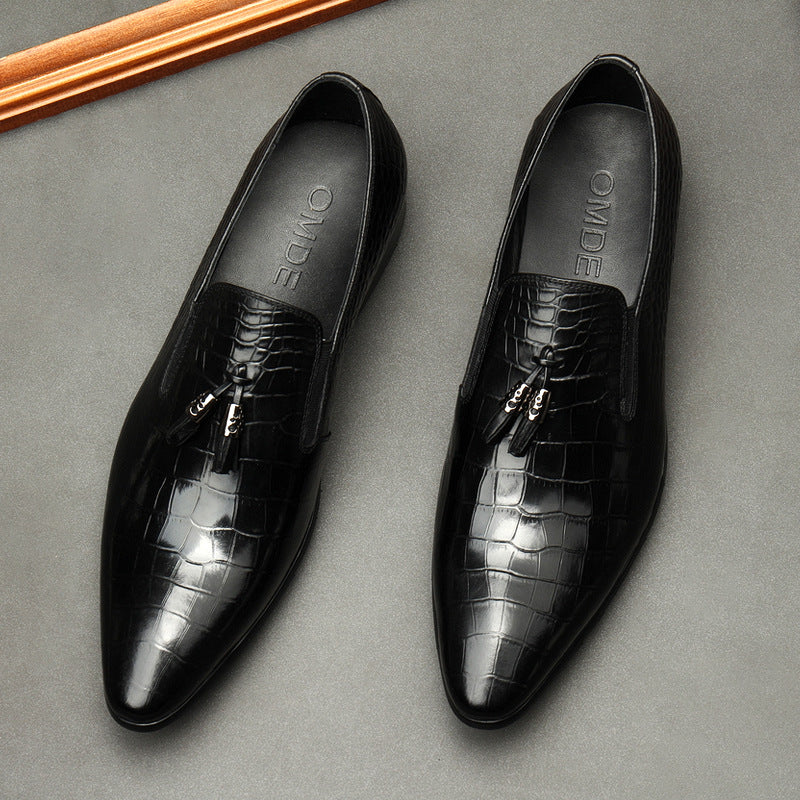 Limited Edition JEZRYLLE Formal Men Business Dress Pointed Toe Shoes Genuine Leather Mens