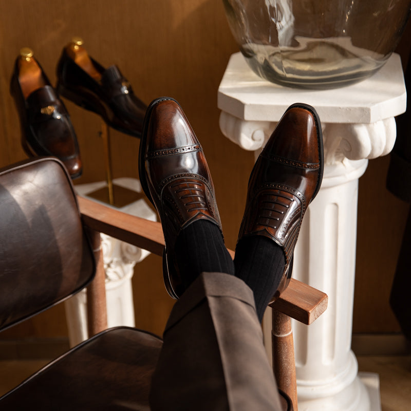 JEZRYLLE Limited Edition Gentleman Cowhide Commuting Formal Shoes