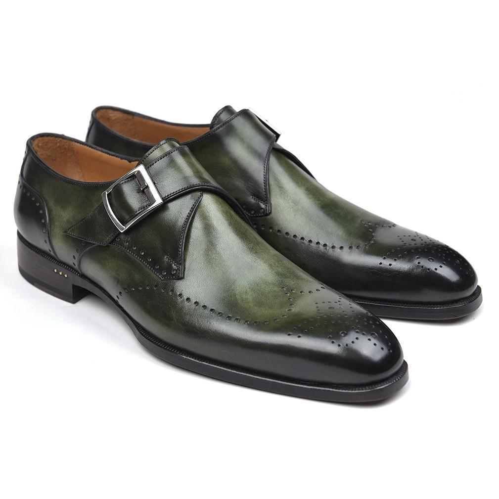JEZRYLLE Business Leather Shoes Pointed Toe Gradient Color Men's Formal Shoes