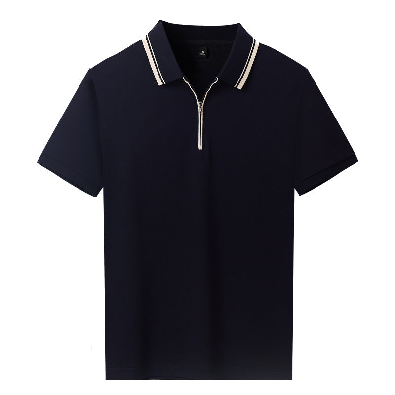 JEZRYLLE Short-sleeved T-shirt Lapel Casual Polo Shirt For Men