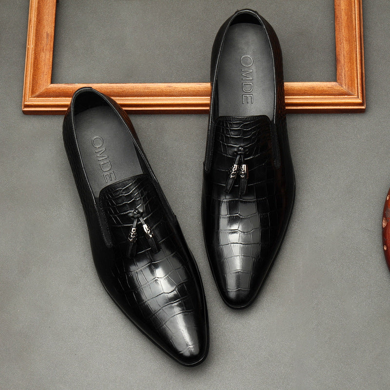 Limited Edition JEZRYLLE Formal Men Business Dress Pointed Toe Shoes Genuine Leather Mens